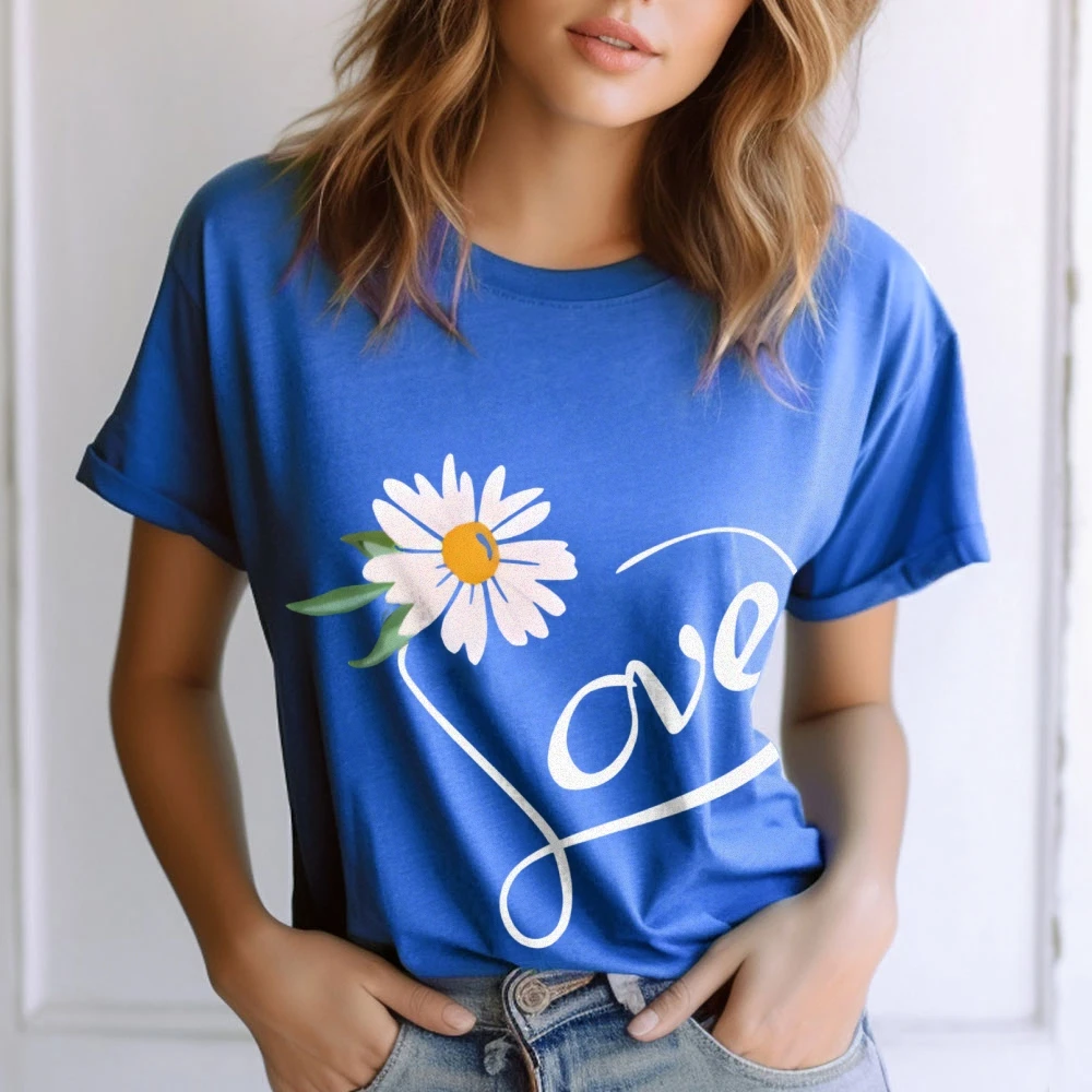 

Ladies Chic Graphic T-shirt Y2K Streetwear - Ropa De Mujer Casual Tee with Elegant Print Tops for Women Summer Fashion