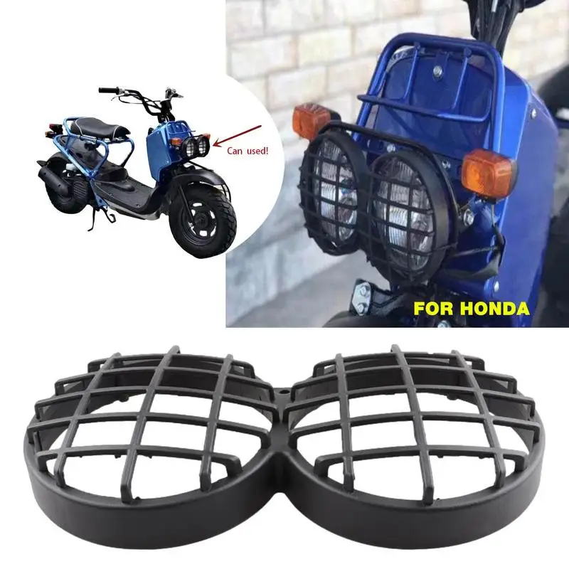 Motorcycle Scooter Head Light Guard Protector Cover Protection PP Soft Glue Grill Mesh Cover Retro Grid For Universal Bikes