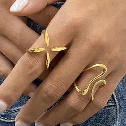 Yori New Stainless Steel Jewelry Minimalist Metal Golden 18 K PVD Plated Allergy Statement Fashion Jewelry 2024