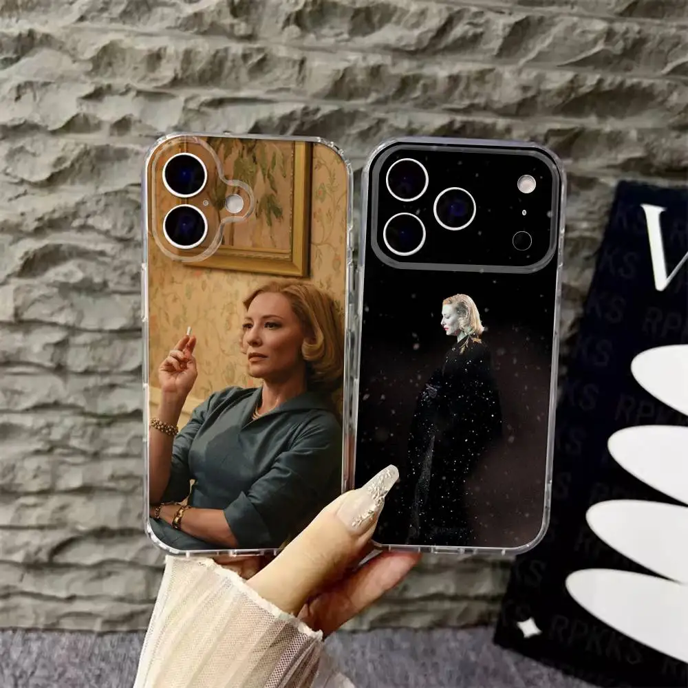 

Cate Blanchett Phone Case For iPhone 6,16,15,14,13,12,11,17 Pro,Max,Plus,X,XS,XR,SE,Mini Transparent Soft Cover