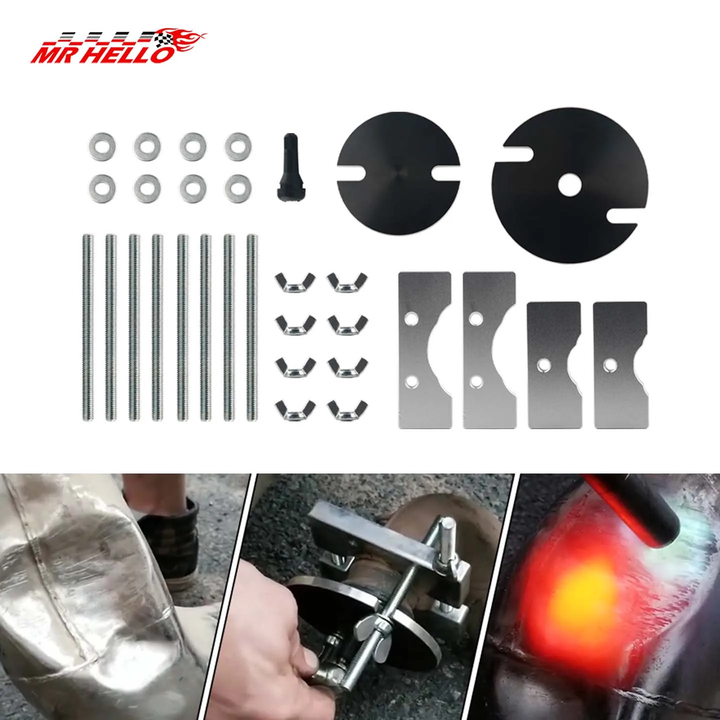 

TwoStroke Motorcycle Exhaust Dent Repair Kit Dent Removal Tool for Air Pressure Exhaust Pipes Motorcycle Repair Tool