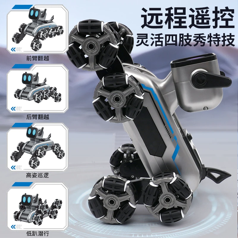 Children's Remote Control Robot Dog Car Boys and Girls Deformation off-Road Vehicle Stunt Dumptruck