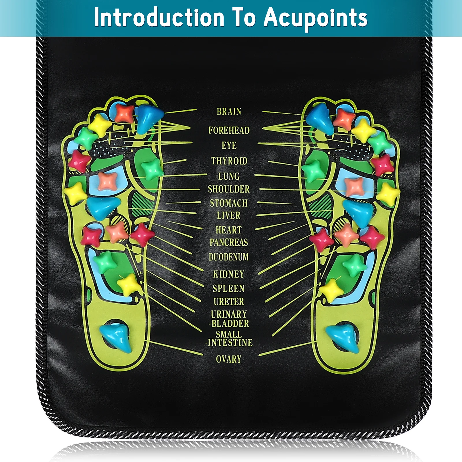 

1 шт. каменный дорожный массажный коврик для ног, компактный дизайн для снятия напряжения, безопасный массажер для тела, инструмент для массажа подошвы ног для домашнего использования