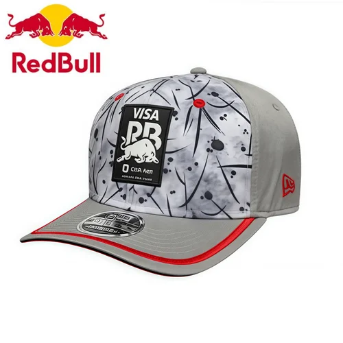 Nueva gorra de béisbol gris Red Bull Visa Cash App RB 2025 Jannanese GP Yuki Tsunoda 9 Séptimo gorra Red Bull sombrero para el sol para hombres y mujeres