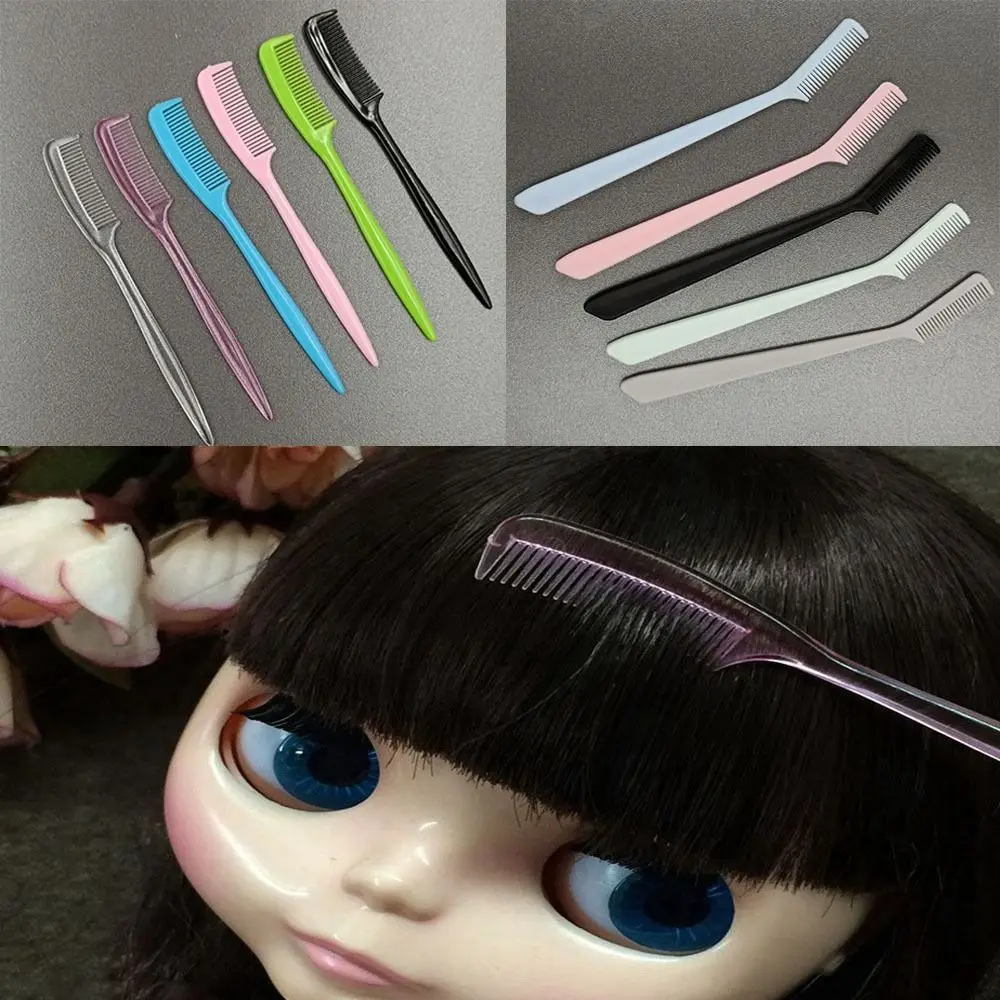 5 stücke 9 cm/10,3 cm/7,5 cm Kunststoff Kamm Nette Transparente Wimpern Augenbraue Kamm Puppe Mini kamm BJD Puppe/1/3 1/4 1/6 1/8 Puppe