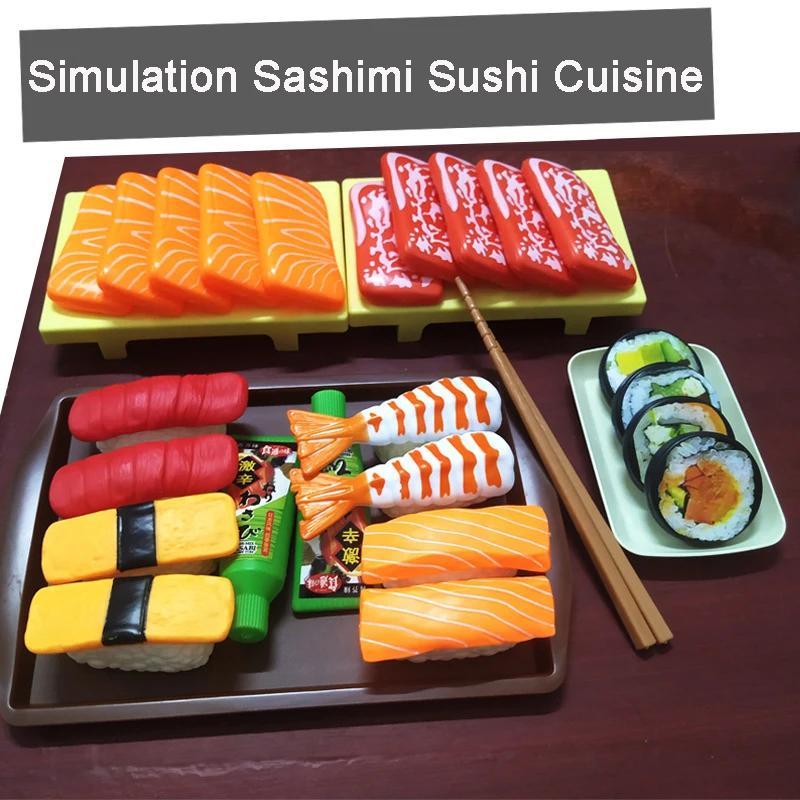 Kids Kitchen Simulation Food Pretend Play Sushi Barbecue Chinese And Western Breakfast Steamer Set Meal Toy Set Girl Boy Cooking