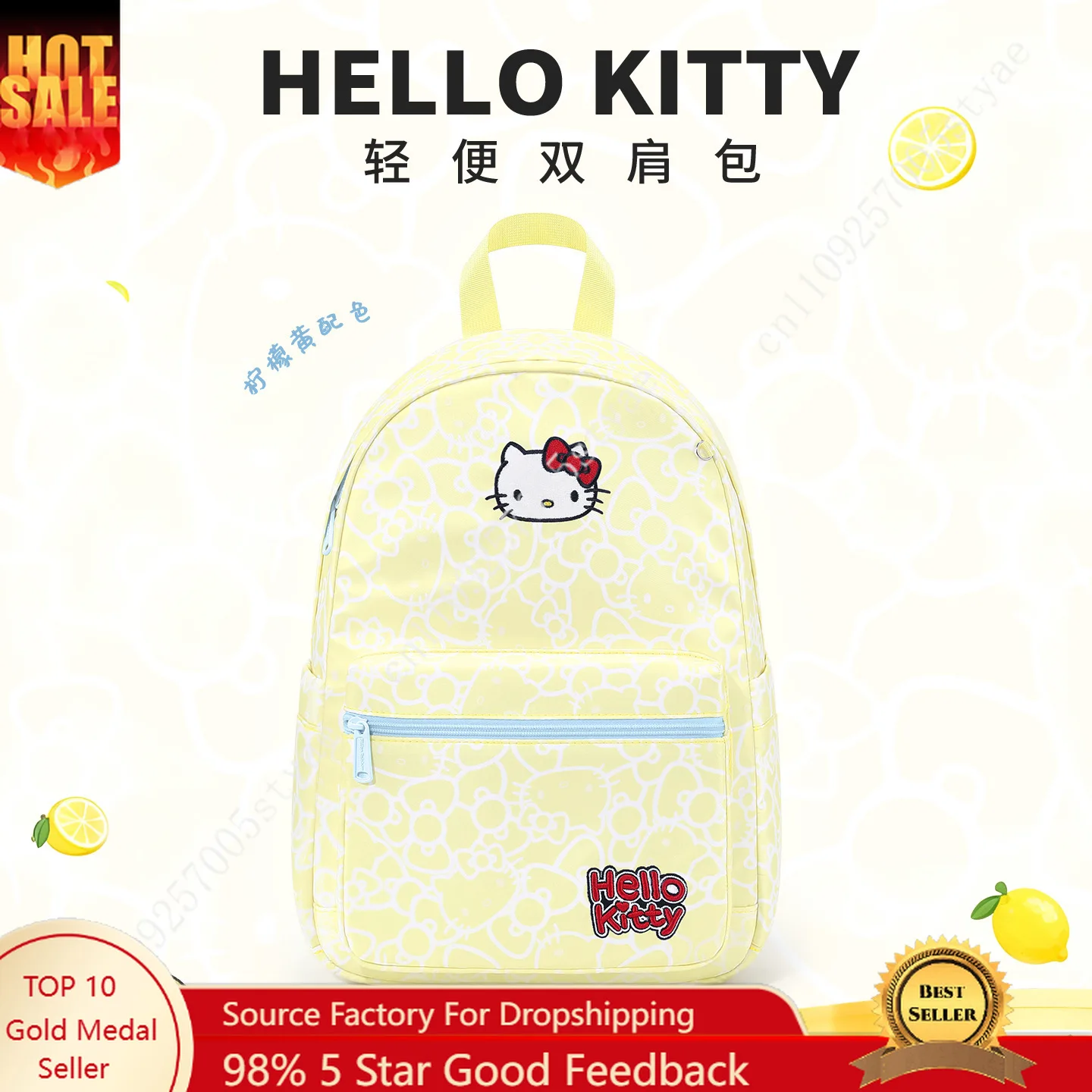 

Sanrio Hello Kitty Backpack Women Senior Rucksack Gift Lightweight Commuter Bag Cosplay Accessories
