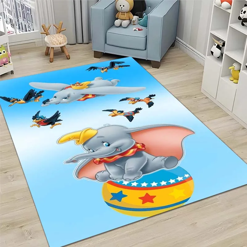 Disney Cartoon Dumbo Printed Carpet Living Room Bedroom Children's Room Carpet Home Decoration Area Carpet