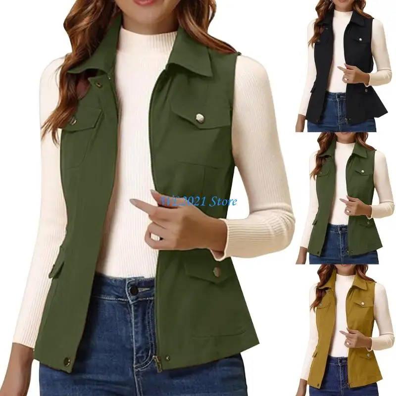 

G5GC Женский дорожный жилет с карманами, летний грузовой жилет без рукавов