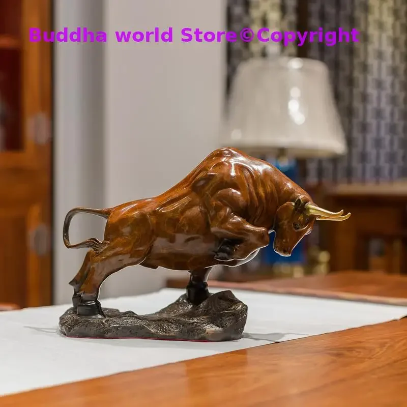 TOP Home Company SHOP Decor ART stock market financial business bring wealth GOOD LUCK Success Wall Street copper Bull Statue