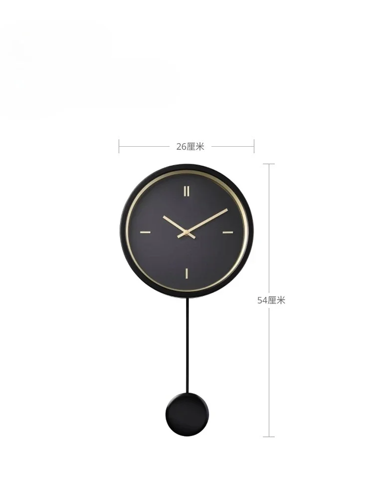Nordic Minimalist Living Room Wall Clock, Silent Modern Swing Timepiece, Creative Luxury Hanging Clock for Home Use