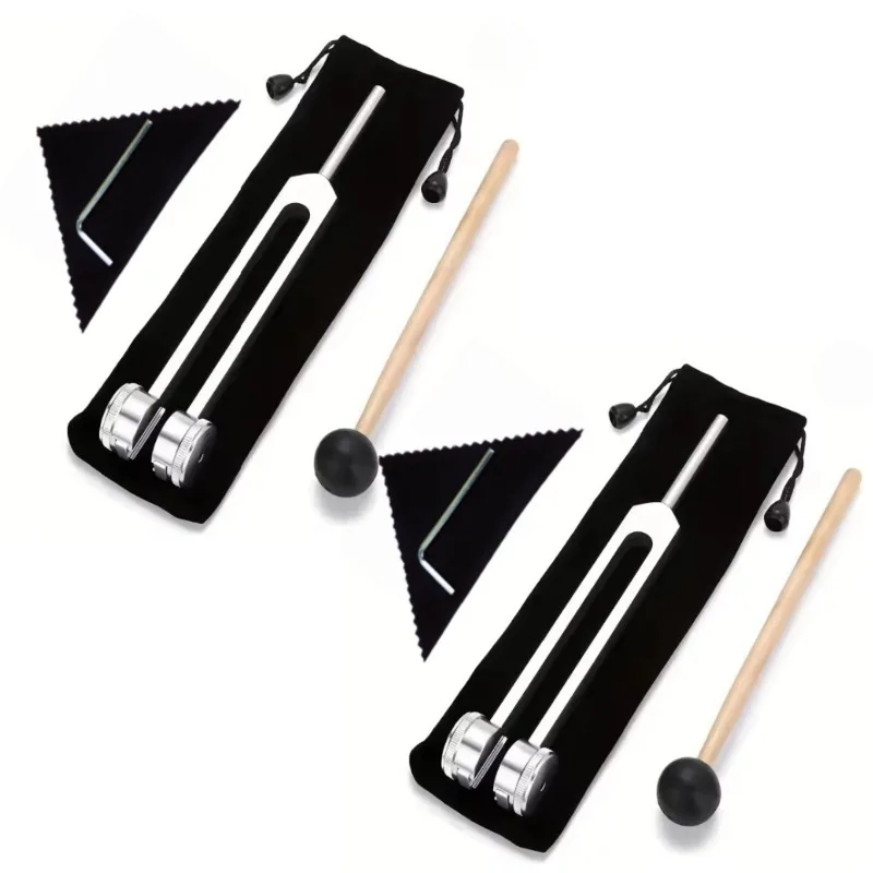New 128/512Hz Tuning Fork Set Weighted Bio-Acoustic Tuning Fork for Healing Chakra Sound Therapy Reliever Stress Yoga Meditation