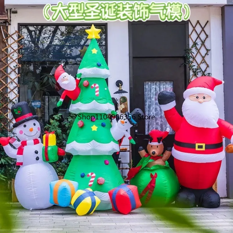 

Christmas inflatable air mold luminous arch balloon Christmas tree Santa Claus outdoor decoration scene arrangement ornaments