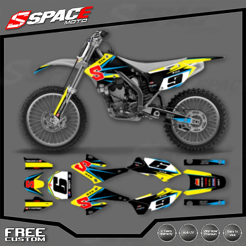 

SPACE For SUKUZI RMZ250 2004 2005 2006 Custom Motorcycle Graphics Background Decals Stickers Kits 007