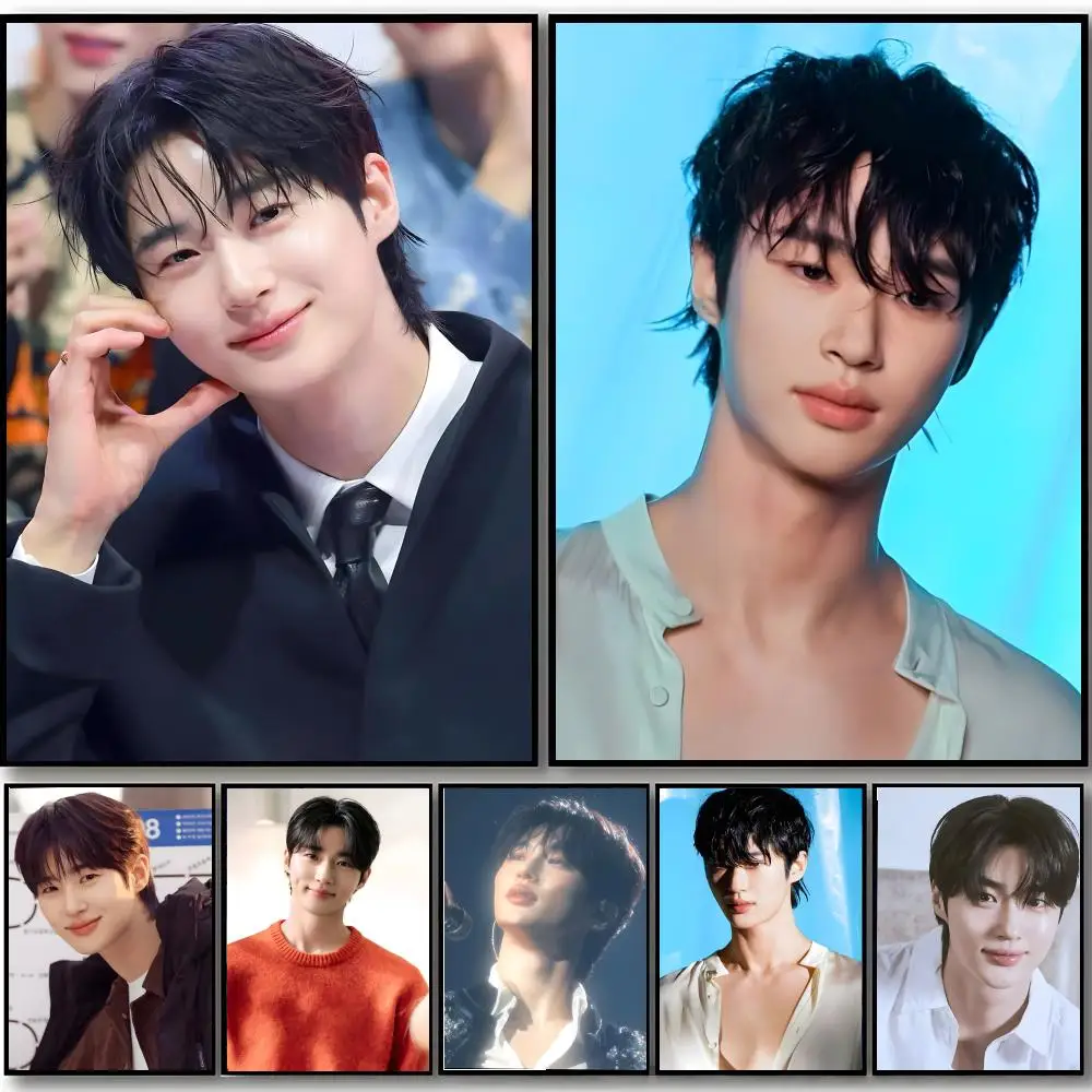 1PC B-Byeon Woo-seok Actor Poster HD art sticky wall waterproof home bedroom bar aesthetic decoration