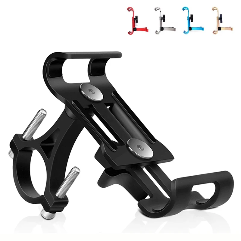 Metal Motorcycle Bicycle Mobile Phone Holder Aluminum Alloy Anti-slip Bracket Support GPS Clip Universal MTB BIKE Phone Stand