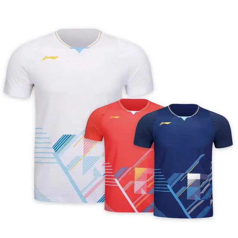 Customized men's and women's badminton T-shirts are quick drying, breathable and light, which can print LOGO and name