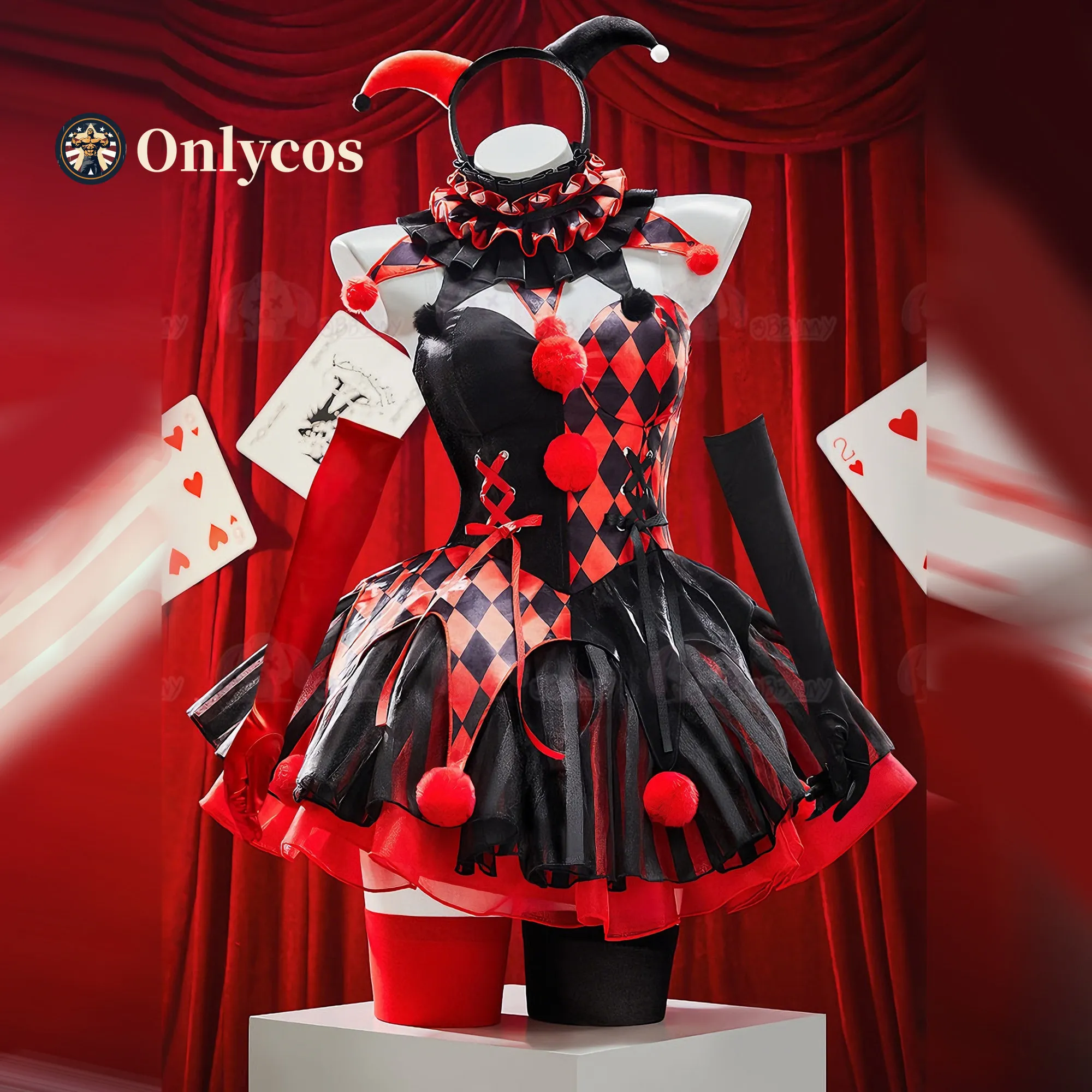 

The Freak Circus Clown Cosplay Costume For Halloween Christmas Carnival Role Play Comic Con Lolita Dress Onlycos