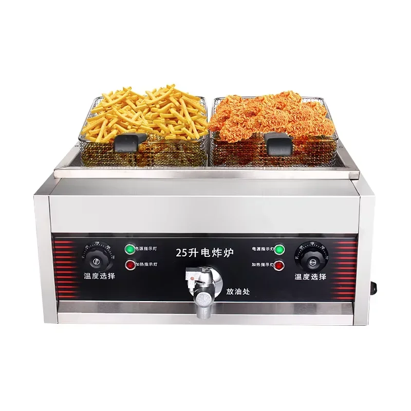 # ForHigh Quality 25L Commercial Computer Control 2 Tanks Deep Fryers Machine For Restaurant