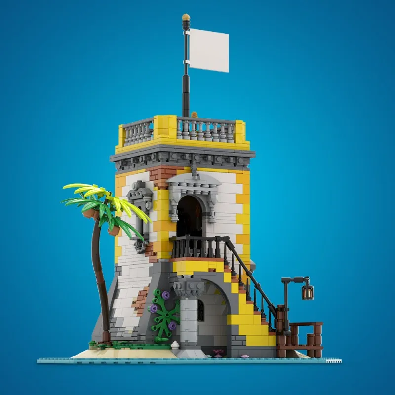 Moc sabre ilha anno domini modelo de construção fortalezas defensivas medievais blocos de construção montar brinquedos presente para adultos crianças