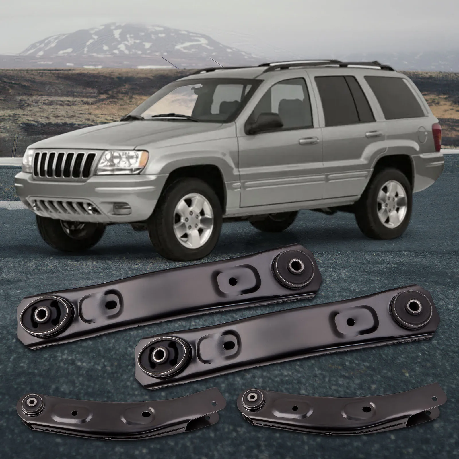 Front Upper + Lower Control Arm Assembly for Jeep Grand Cherokee 1999-2004 Suspension Kit