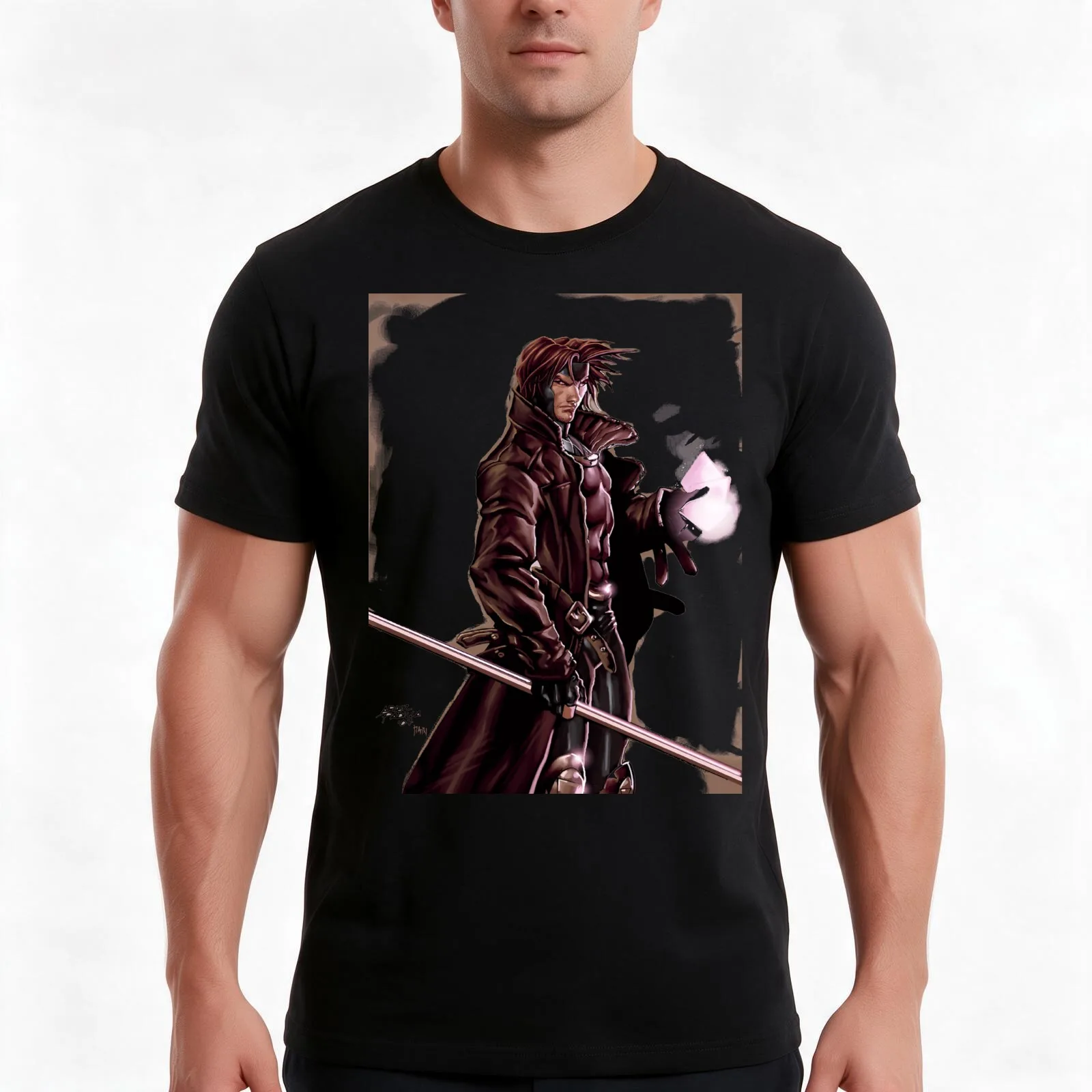 Remy T-Shirt, Summer Casual Cotton Tee, Oversized Streetwear Tops, Vintage Graphic Print, Loose Fit Short Sleeve, 100% Cotton