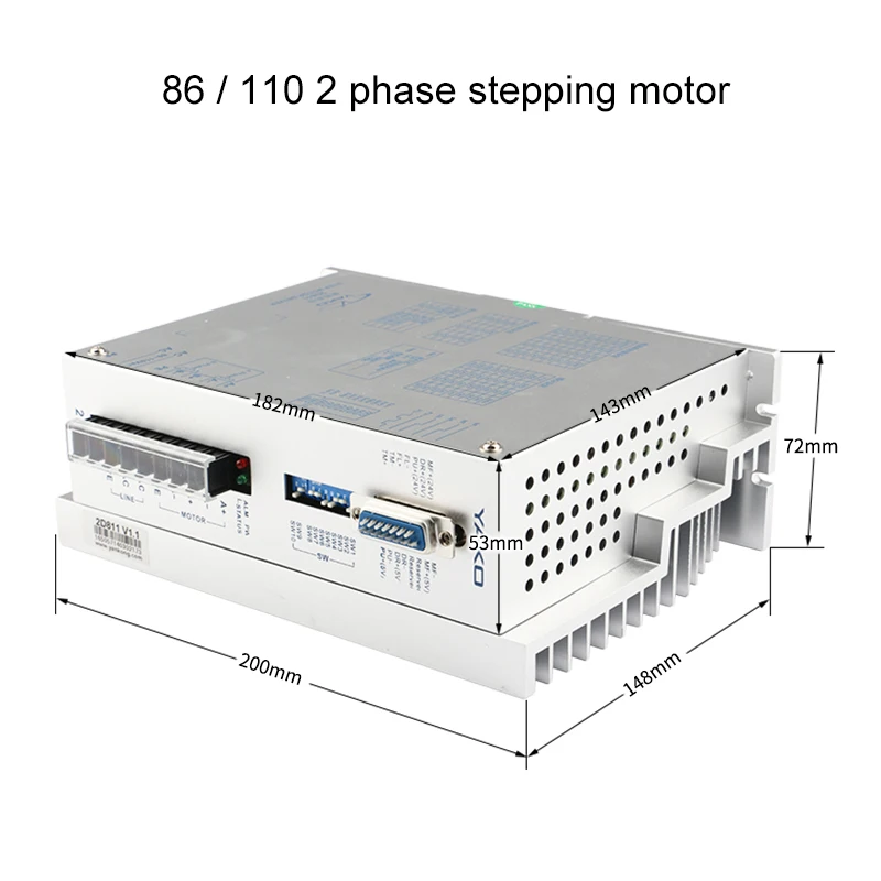 Imagem -03 - Yako 2d811 Stepper Motor Motorista 80110vac 6a 2-fase Híbrido Servo Stepper Motorista 2d45m para Máquinas-ferramentas Cnc Nema34 Motor