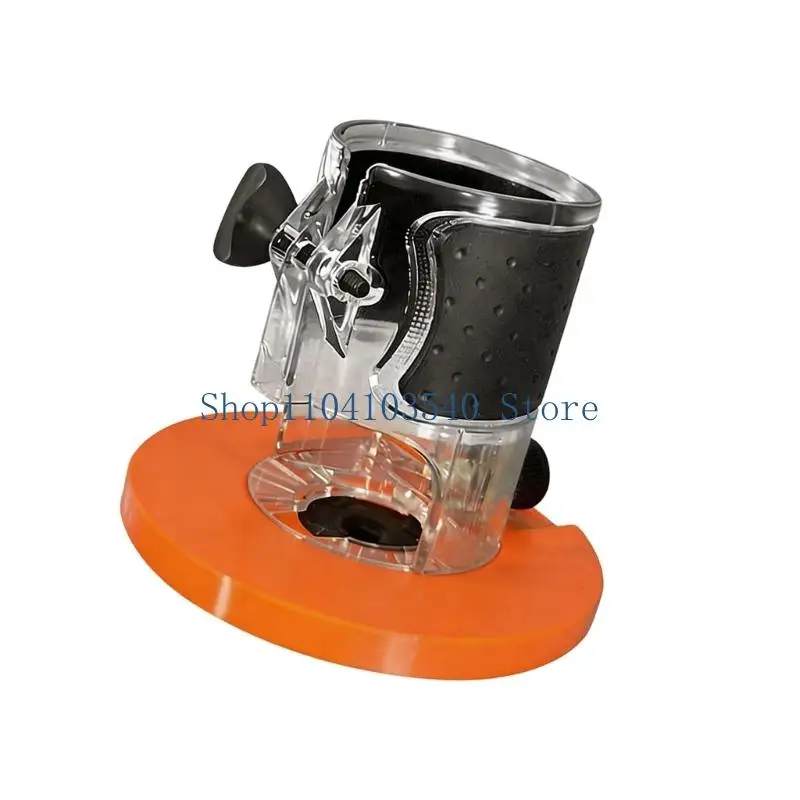 02DC Wood Trimmer Router Base for 64-65MM Housing Size, See-Through Body and Woodworking Daily Control Use Tasks Shop