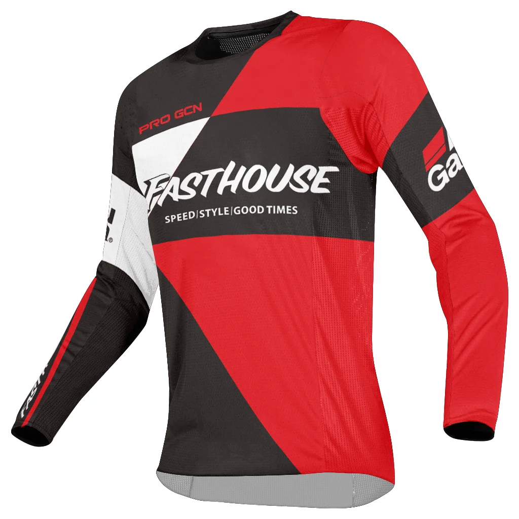 New 2023 FASTHOUSE Team Downhill Jerseys  Motocross Clothing  Cycling Jersey Men Racing Off Road DH Bicycle Locomotive Shirt