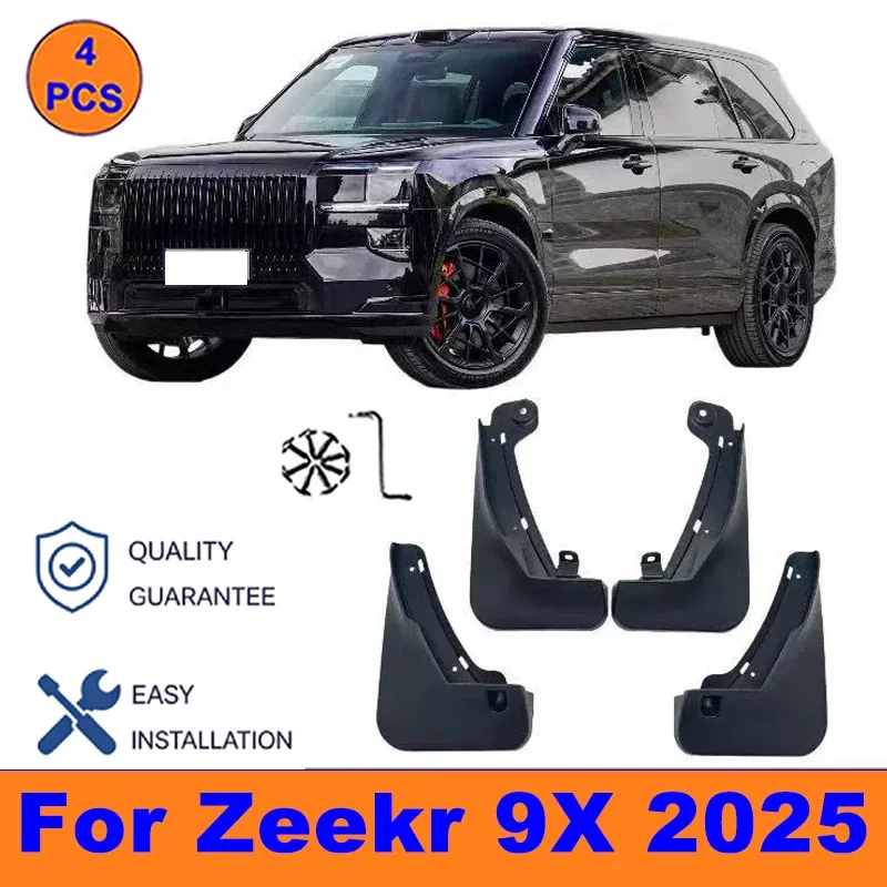 

4Pcs Mud Flaps For Zeekr 9X 2025 - Splash Guards Front&Rear Wheel Fender Mudguards Car Exterior Protection Accessories