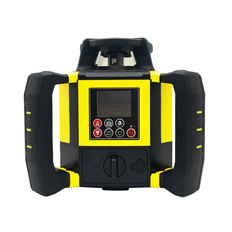 RT-90L Red Beam Rotary Laser Level Self-Leveling Dual Slope Adjustable Speed LCD Display Construction Leveler With Receiver