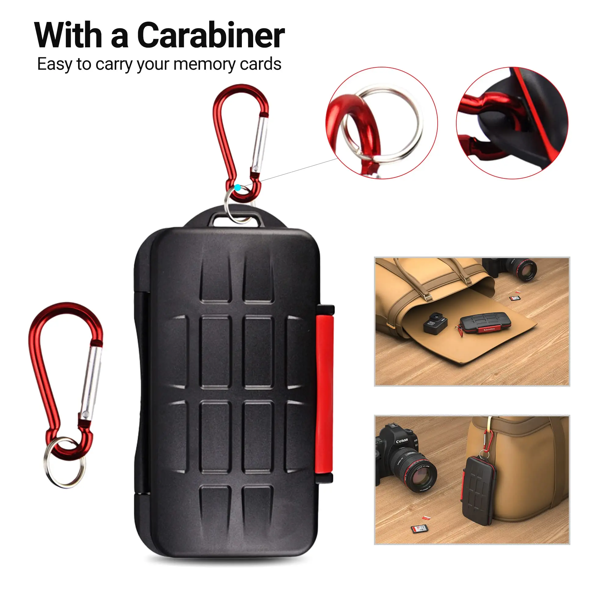 6 CF 카드 슬롯 전문 방수 컴팩트 플래시 카드 홀더 케이스 보관 컴팩트 플래시 메모리 카드 보호기 지갑