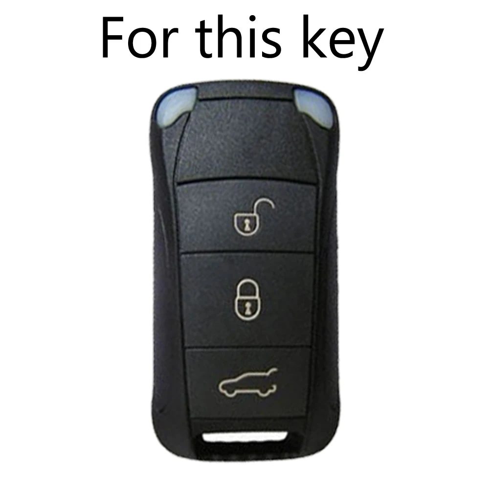 For Porsche Cayenne 2002 - 2008 Silicone Remote Key Case Fob Shell Cover Skin Holder 2 Button