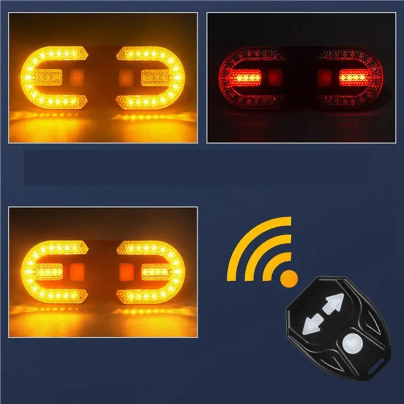 

ABHS-3X New Smart Bike Light Set USB Rechargeable Bicycle Turn Lamp Cycling Lantern MTB Accessories LED Tail Light