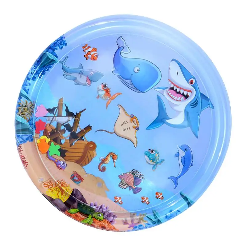 Water Playmat Large Tummy Toys Inflatable Visual Stimulation Portable Water Playmat For Promotes Motor & Sensory Development