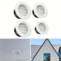 Duct Vents Round Louvered Vents Interior ABS Grille Ventilation Wall Vent Covers Circular Plastic Adjustable Airflow Vent