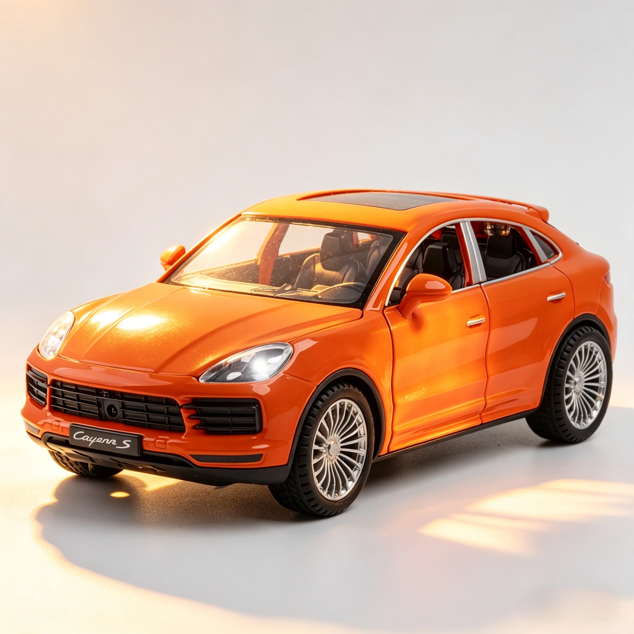 

1:24 Cayenne S Turbo SUV Alloy Luxy Car Model Diecast Metal Toy Car Model High Simulation Sound and Light Collection Kids Gifts