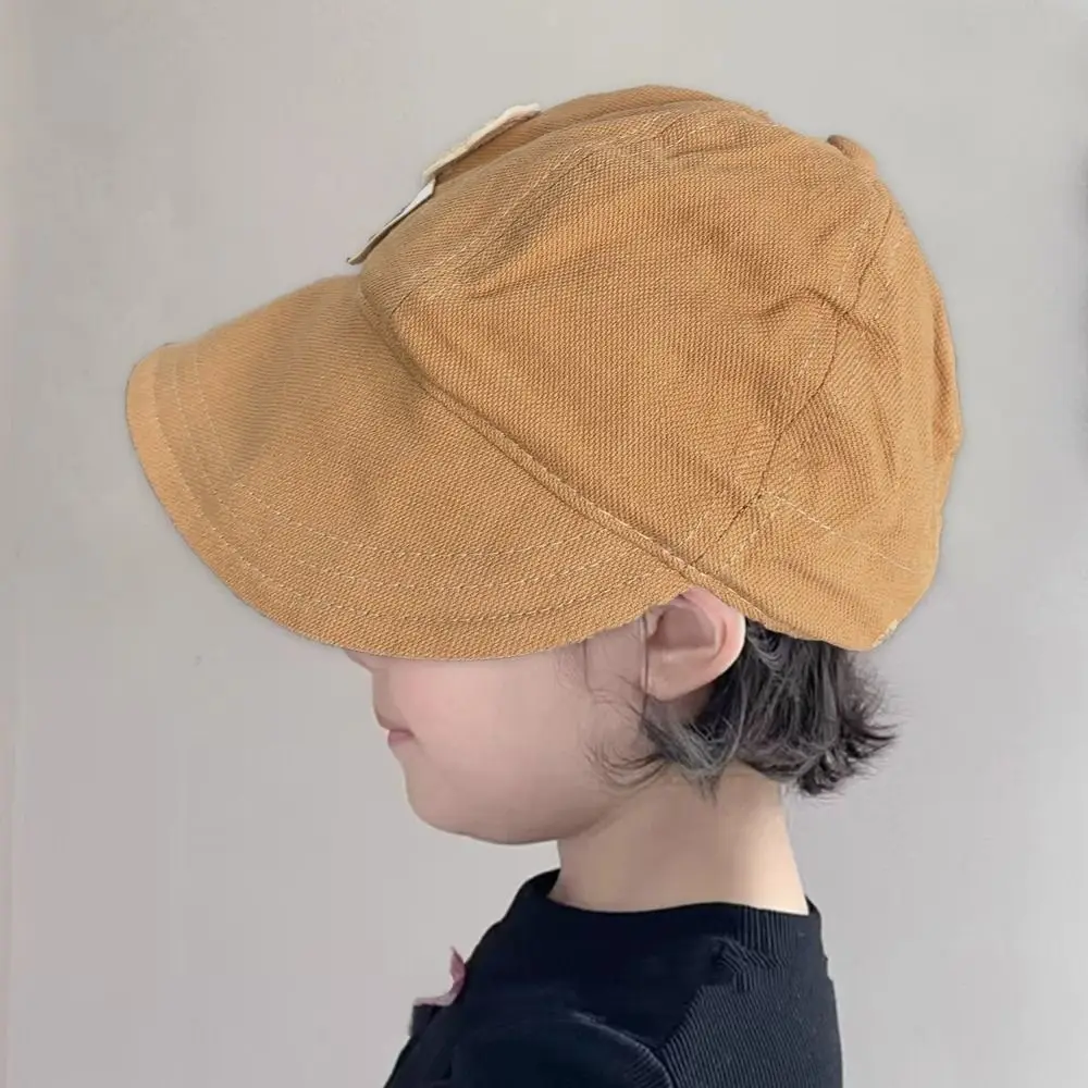 夏の UV 保護調節可能なビーチ帽子子供かわいいクマ柄日焼け止めバケツ帽子日焼け止め帽子