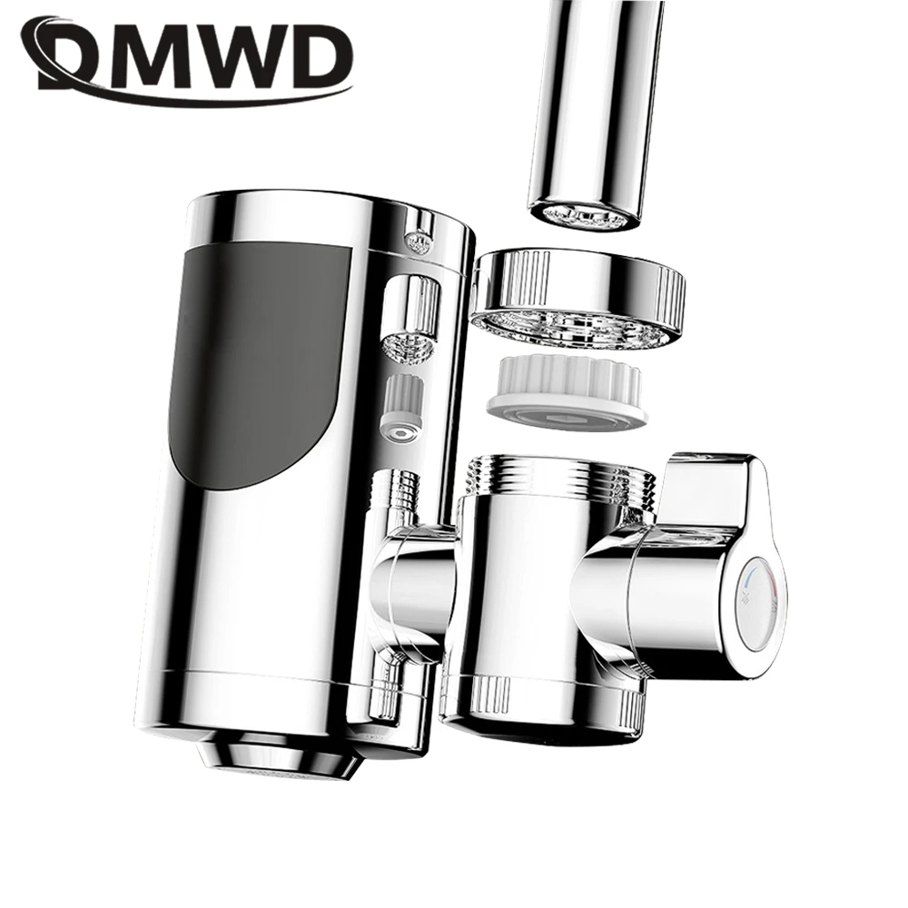 DMWD Household Electric Instant Heating Faucet  Water Heater Quickly Heating Hot Cold Dual-use LED display For Kitchen Bathroom