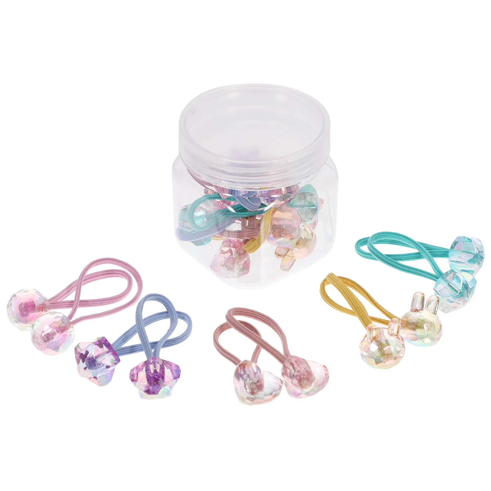 

20pcs Candy Color Hair Ropes Kids Hair Scrunchies Beautiful Colors Durable Elastic Bands Practical Accessories Toddler Bubble