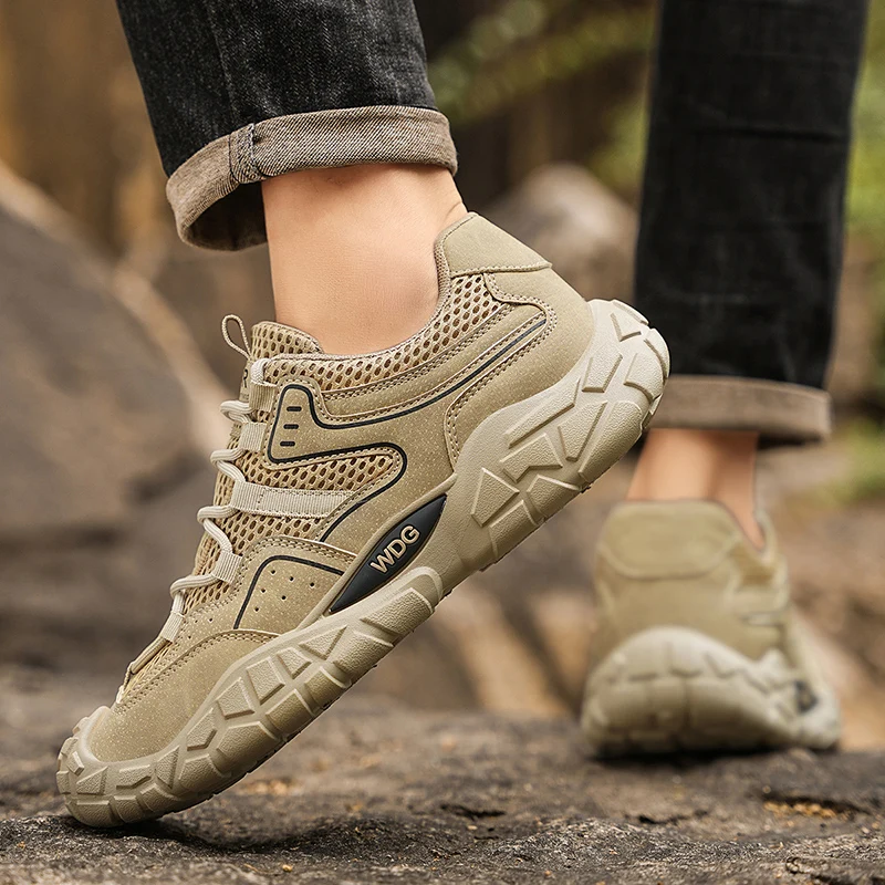 

Spring/summer Breathable Outdoor Men's Casual Round Head 2025 New Sports Lace-up Plus Size Trend Solid Color Sneakers
