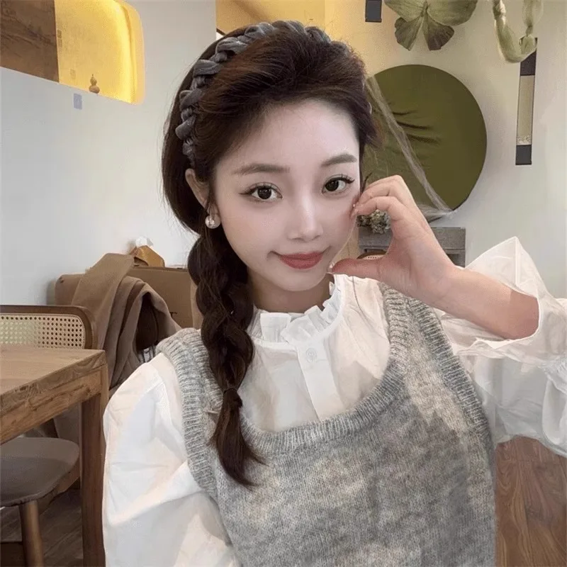 شبكة مطوي عقال للنساء جديد لامعة موجة الأسنان مشط عقال عالية الجمجمة أعلى ارتداء عقال غطاء الرأس