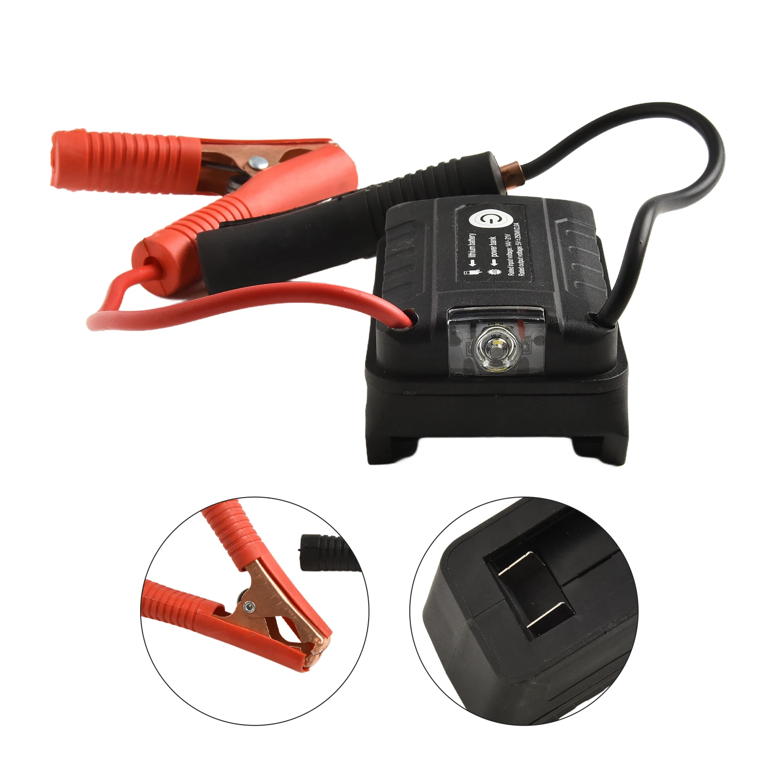 Car Charger Black Red Jump Starter Easy To Use Practical Design Reliable Performance Wear-Resistant For Battery Boosting