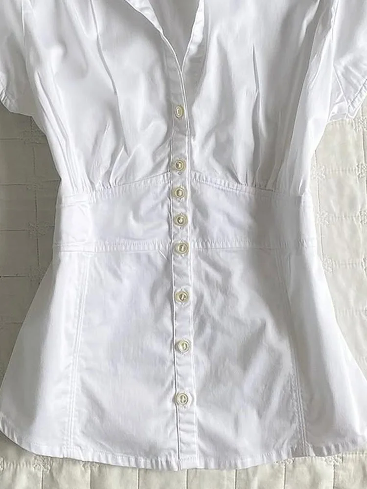 Original f Sved White irt Slim Fit Coton Mélange Moisture ng Vintage Sle Haut pour femme pour les déplacements quotidiens et tous les jours...