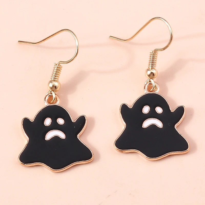 Leslie 3 Paar neue Halloween-Ohrringe für Frauen, Mond, Kürbis, Augapfel, Geist, Mumie, baumelnde Ohrringe, Party-Accessoires, Schmuck, Geschenke – Detail 17