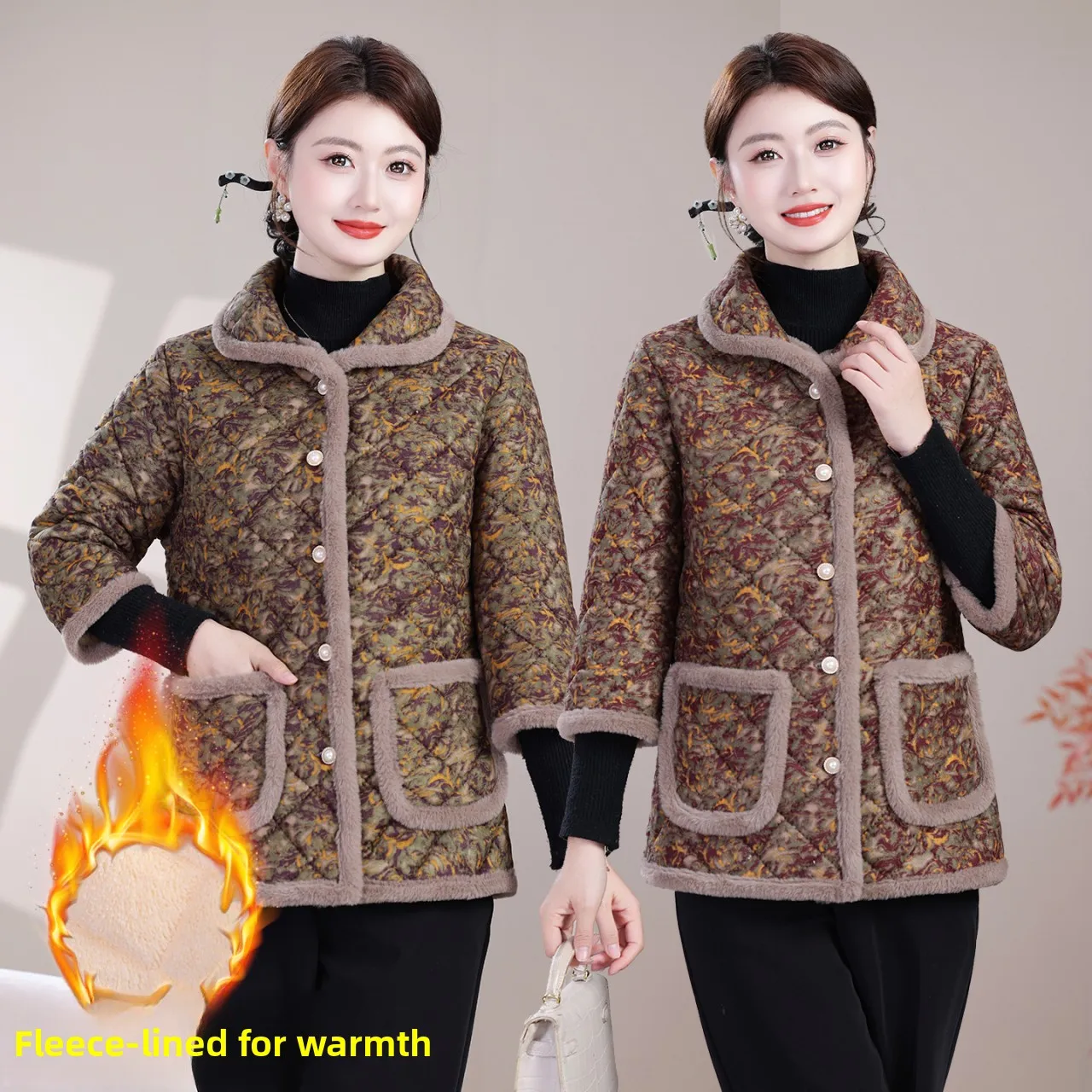 

Утепленный хлопковый жилет для мам на осень-зиму, свободный крой, средней длины, теплый, повседневный, с наполнителем из полиэфирного волокна, женская куртка