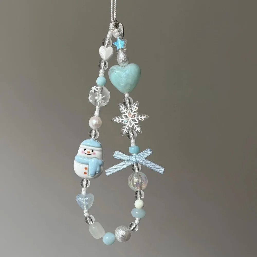 

Ремни для телефона с рисунком снеговика, милый рождественский ремешок для мобильного телефона, чехол для телефона, автомобильный брелок, сумки, украшение для камеры, подарочная подвеска