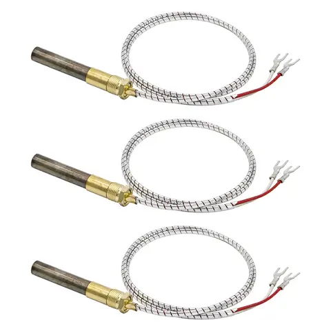벽난로 부품 교체용 Thermopile, 히트 글로 가열기에 적합, 750 ℃ 밀리볼트 열전대, Q313A, 3PCs, 36In, 750mv Best5