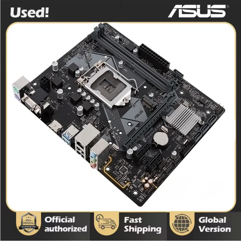 ASUS H310M-E R2.0 LGA1151 Intel 8th CPU 2 * DDR4 M.2 4 * SATA MicroATX HIFI เดสก์ท็อป