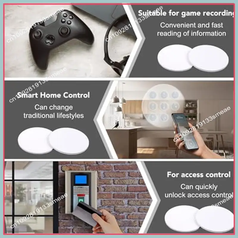 

N94R 60 шт. NFC Tagsntag 215 NFC-стикер чип круглый NFC-тег перезаписываемая карта NFC липкая задняя часть устройства для сотового телефона с поддержкой NFC легко